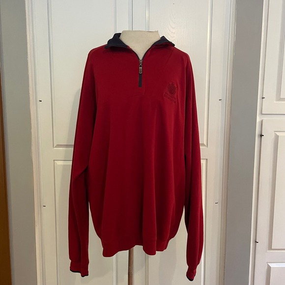 Bobby Jones Boca Raton Resort Club Golf Pullover Red XL Quarter Zip - Picture 1 of 15